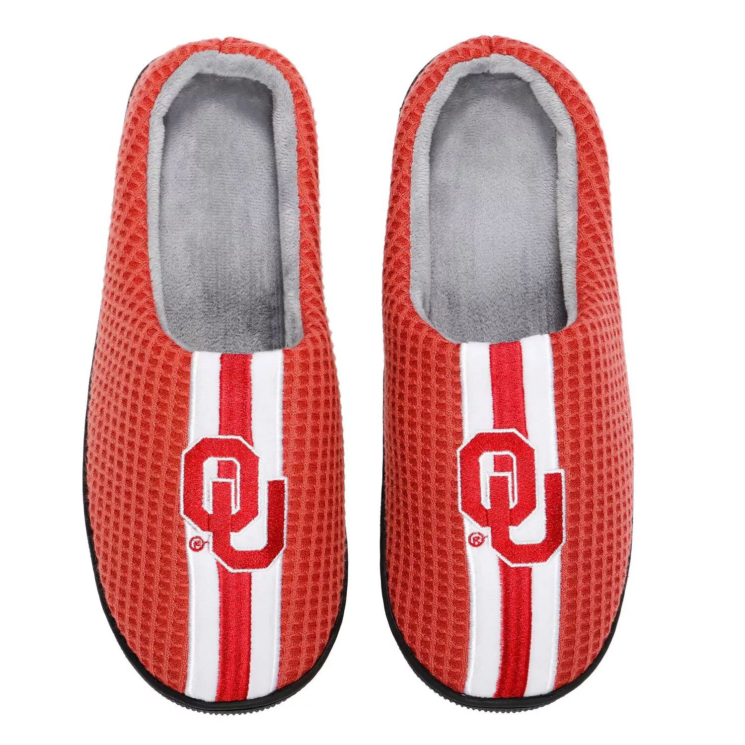 

Мужские шлепанцы из пены с эффектом памяти FOCO Crimson Oklahoma Early Team Stripe