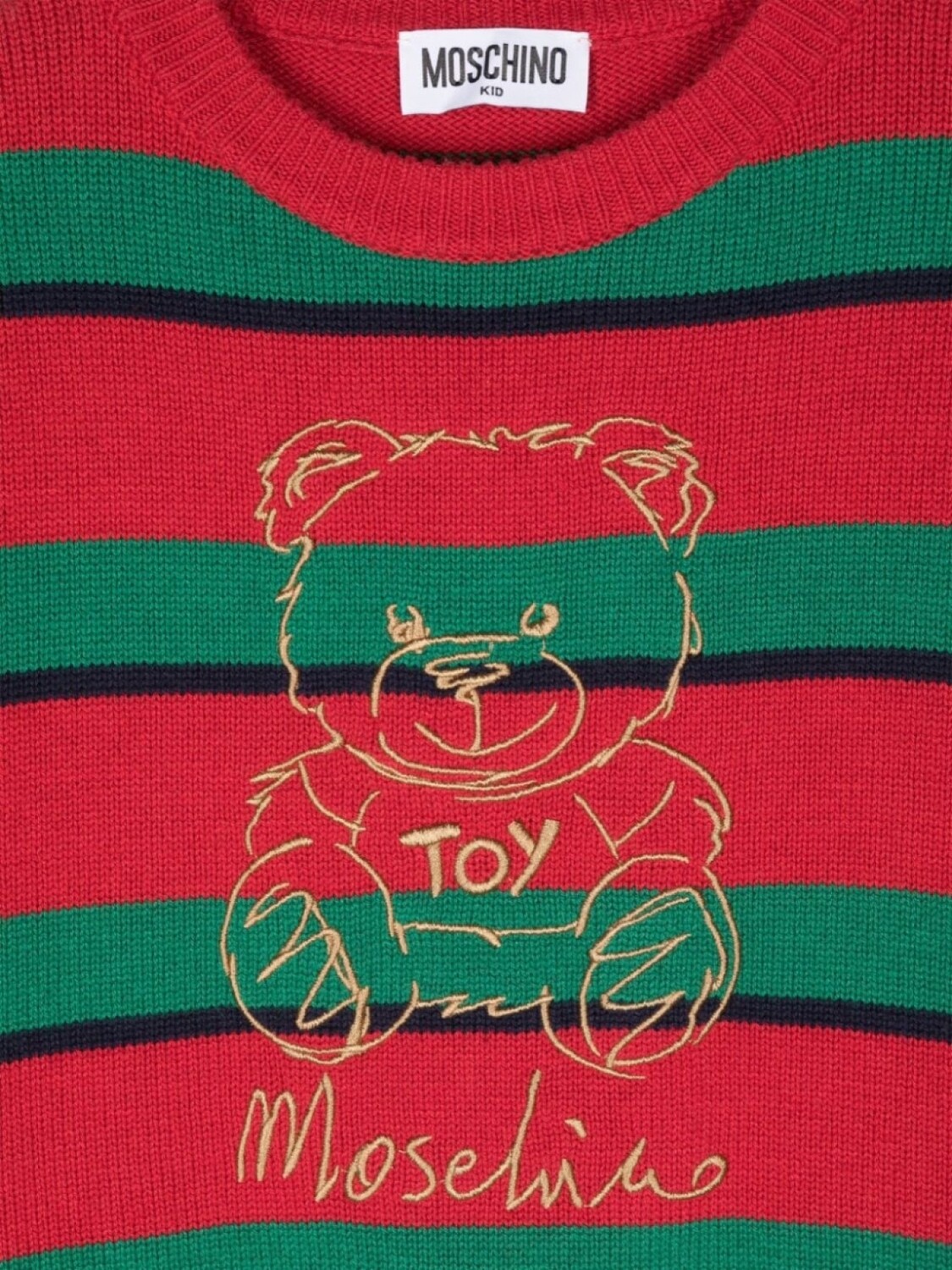 Moschino Kids свитер с вышивкой Teddy Bear, красный — фото 3