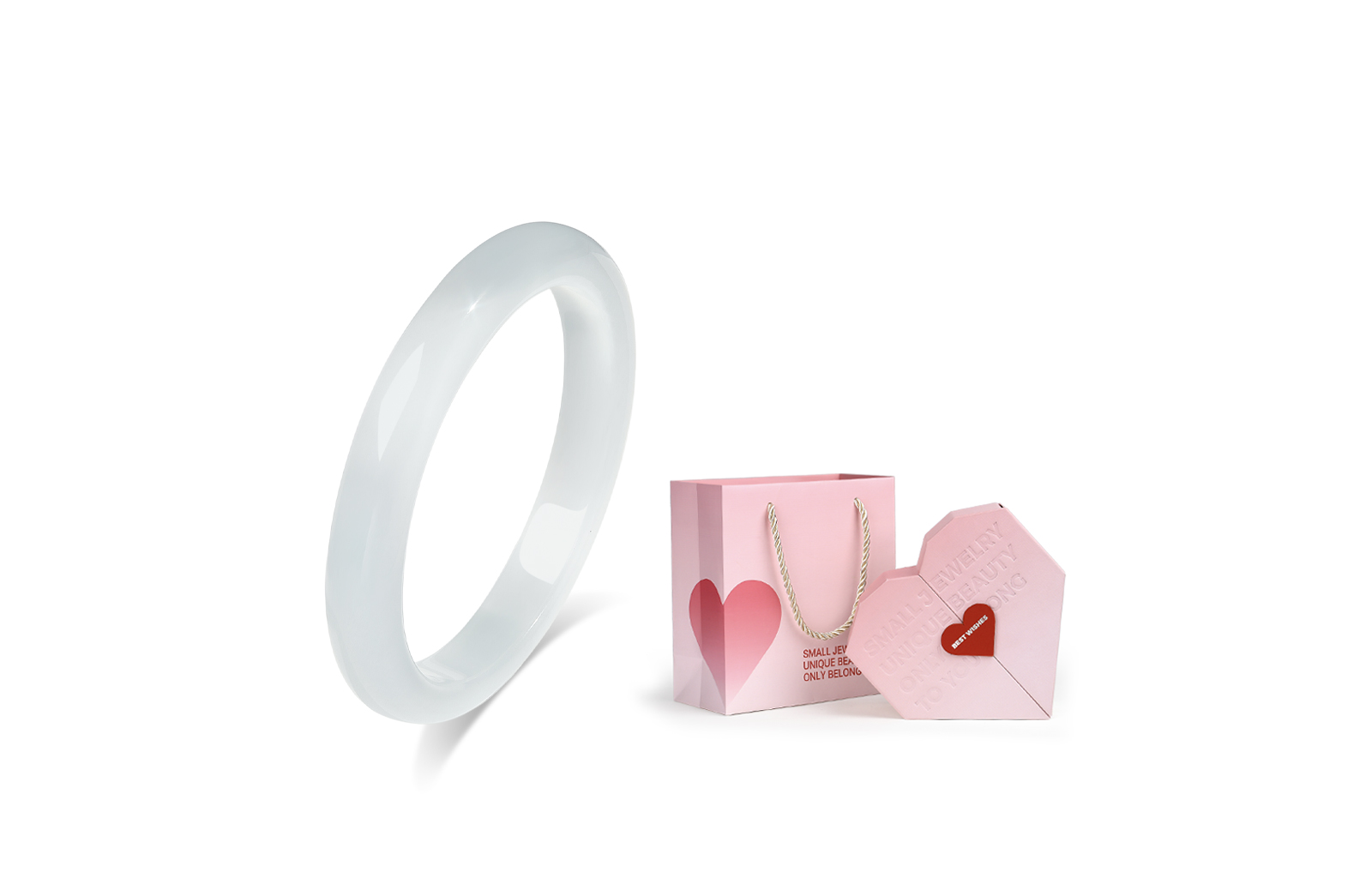 

Стеклянный браслет с кошачьим глазом для женщин MISS TOOYA, Smoky Ash + Valentine'S Day Gift Box