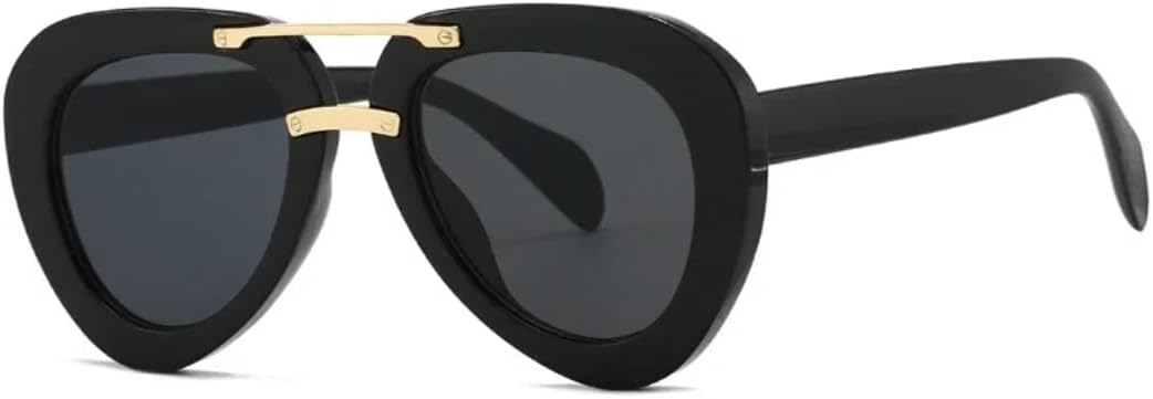 

Солнцезащитные очки с защитой UV400 | Двойная перемычка, градиентные линзы | для женщин и мужчин, для занятий спортом на открытом воздухе и вождения DSVIGF, Black Grey