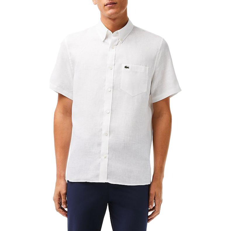 Рубашка Lacoste, мужская, для повседневной носки, белый — фото 4