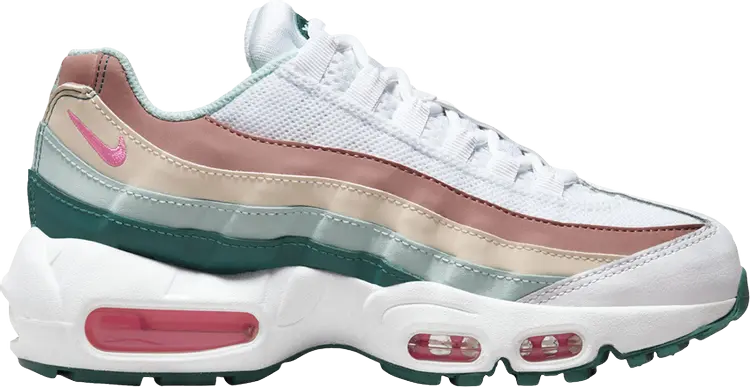 

Кроссовки Air Max 95 Recraft GS 'White Geode Teal Pink', белый