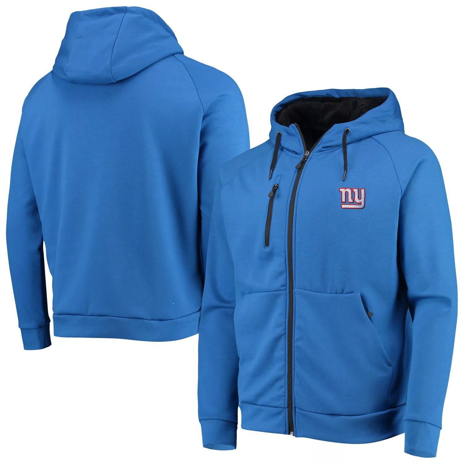 

Мужская толстовка реглан с молнией во всю длину Dunbrooke Royal New York Giants Shag Tri-Blend