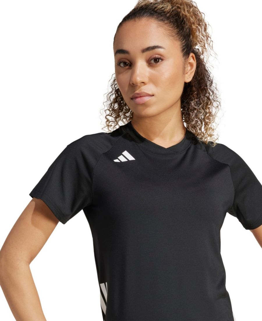 Женская волейбольная футболка с коротким рукавом HILO для тренировок Adidas, Black — фото 2