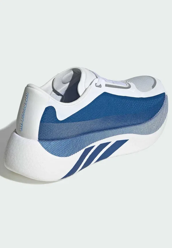 Кроссовки для бега по шоссе Hyperboost edge road running shoes Adidas Performance, облачно-белый, синий металлик — фото 4