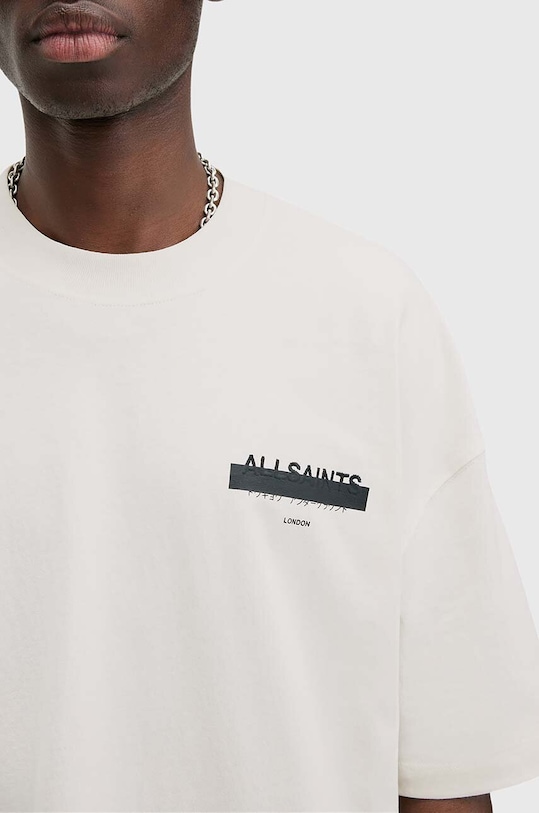 Футболка AllSaints Redact Oversized Embroidered Logo, белый — фото 4