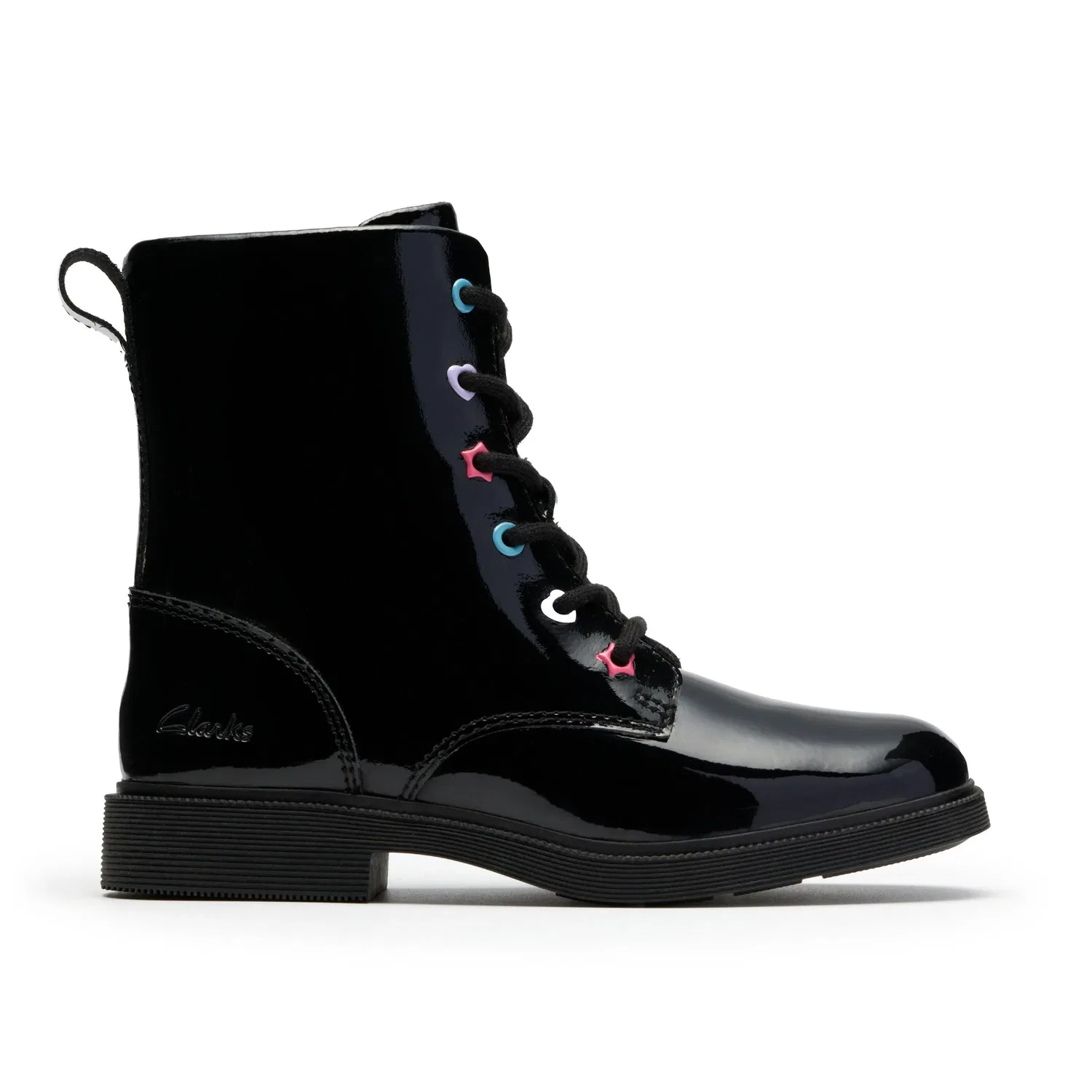 Ботинки детские Clarks Oaklyn Charm K, на молнии, черные