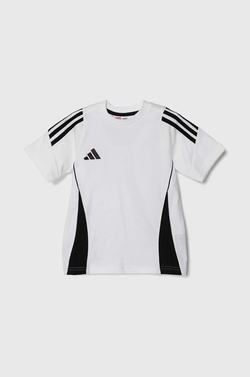Детская хлопковая футболка adidas Performance TIRO24 SWTEEY, белый — фото 2