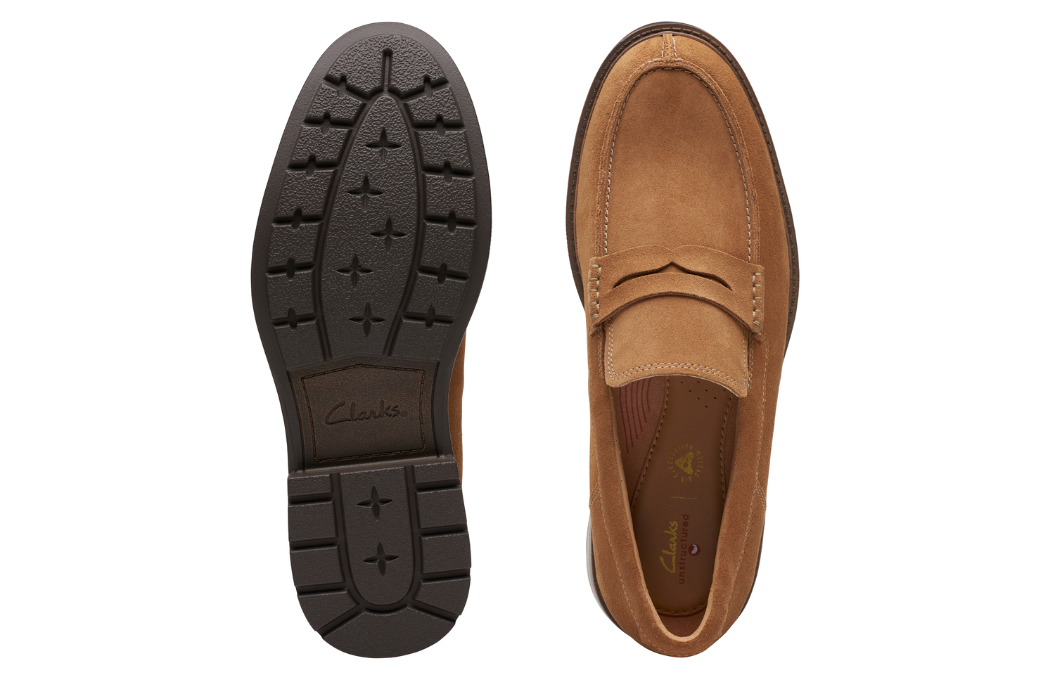 Clarks Youyue Shire Series Loafers мужские коричневые — фото 4