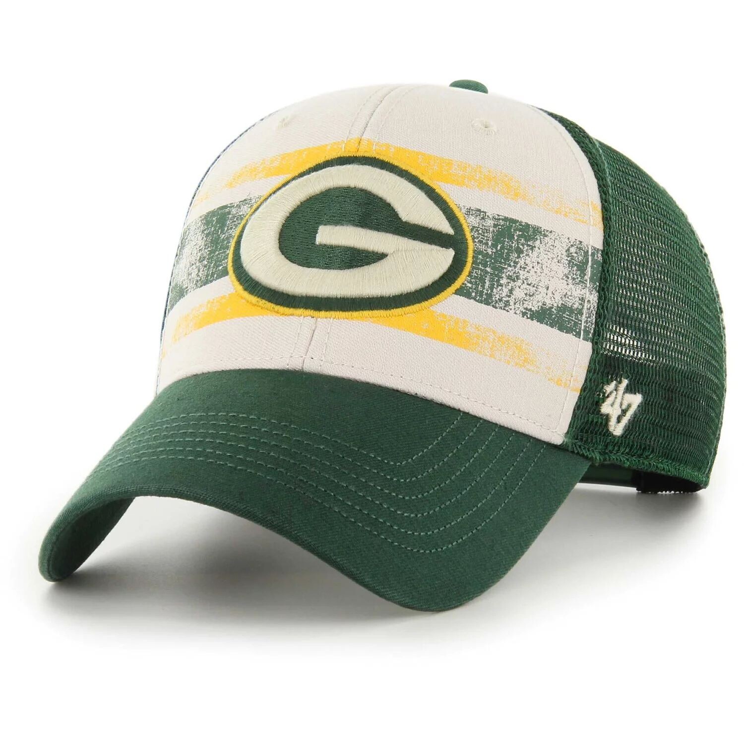 

Мужская регулируемая кепка кремового цвета Green Bay Packers Breakout MVP Trucker '47