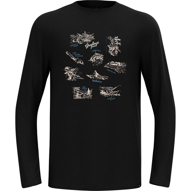 

Мужская туристическая куртка Merino 200 с длинным рукавом Odlo, черный