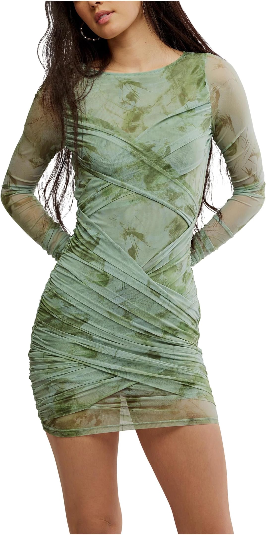 

Платье Free People Katana Mini Dress, Sage Combo
