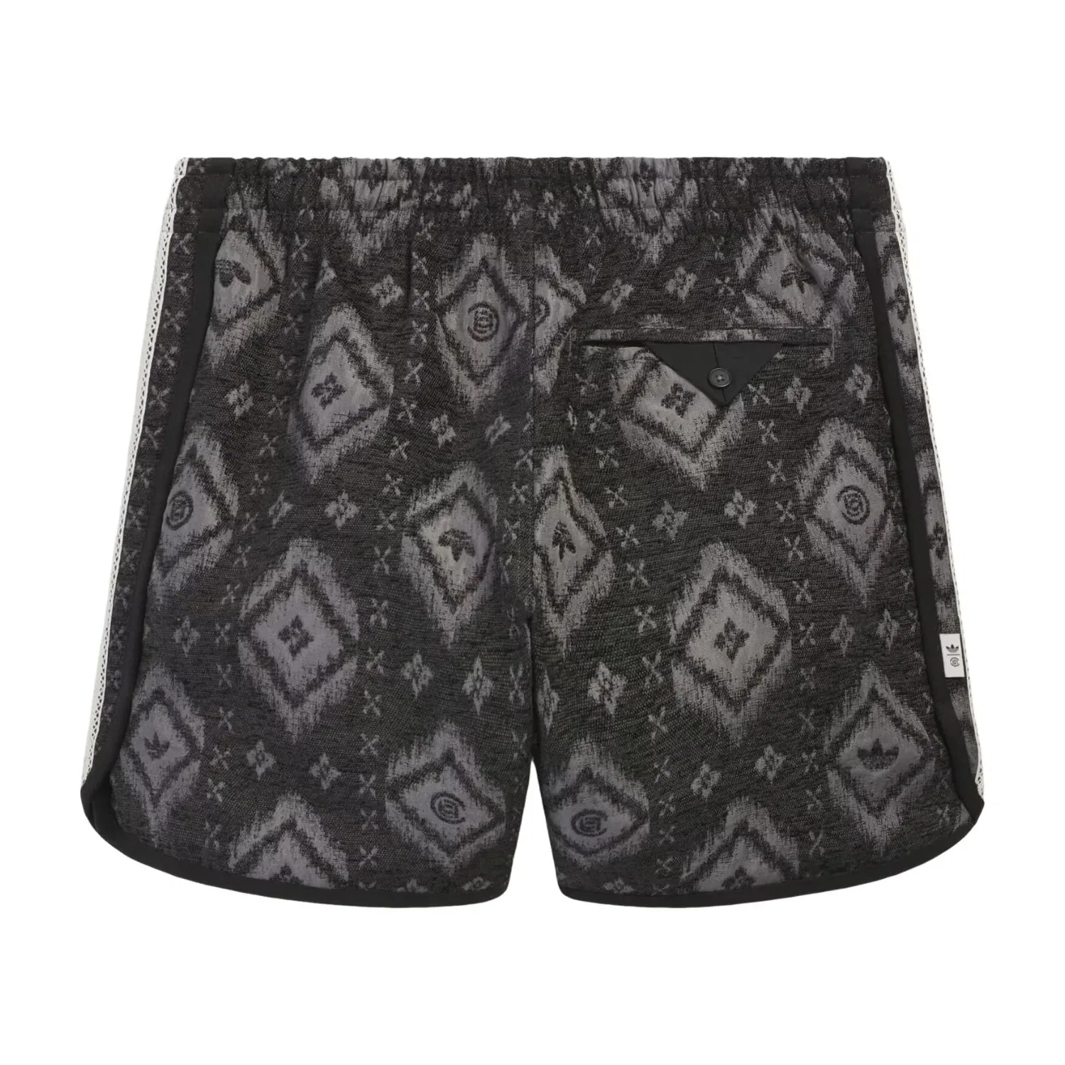 Шорты Adidas x CLOT Heritage Print Short 'Carbon' KE7073, черный — фото 2