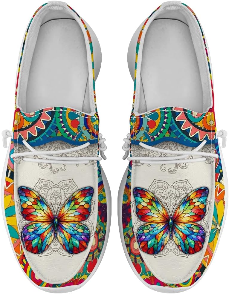 

Туфли с мандалой для женщин и мужчин, лоферы, слипоны, забавные подарки с животными для нее и для него Quorax, желтый