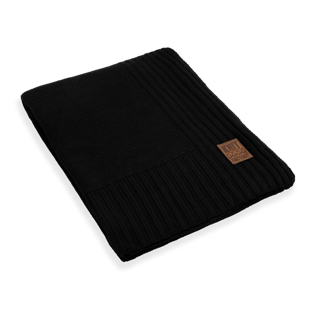 

Плед Knit Factory Uni - Черный - 160x130 см