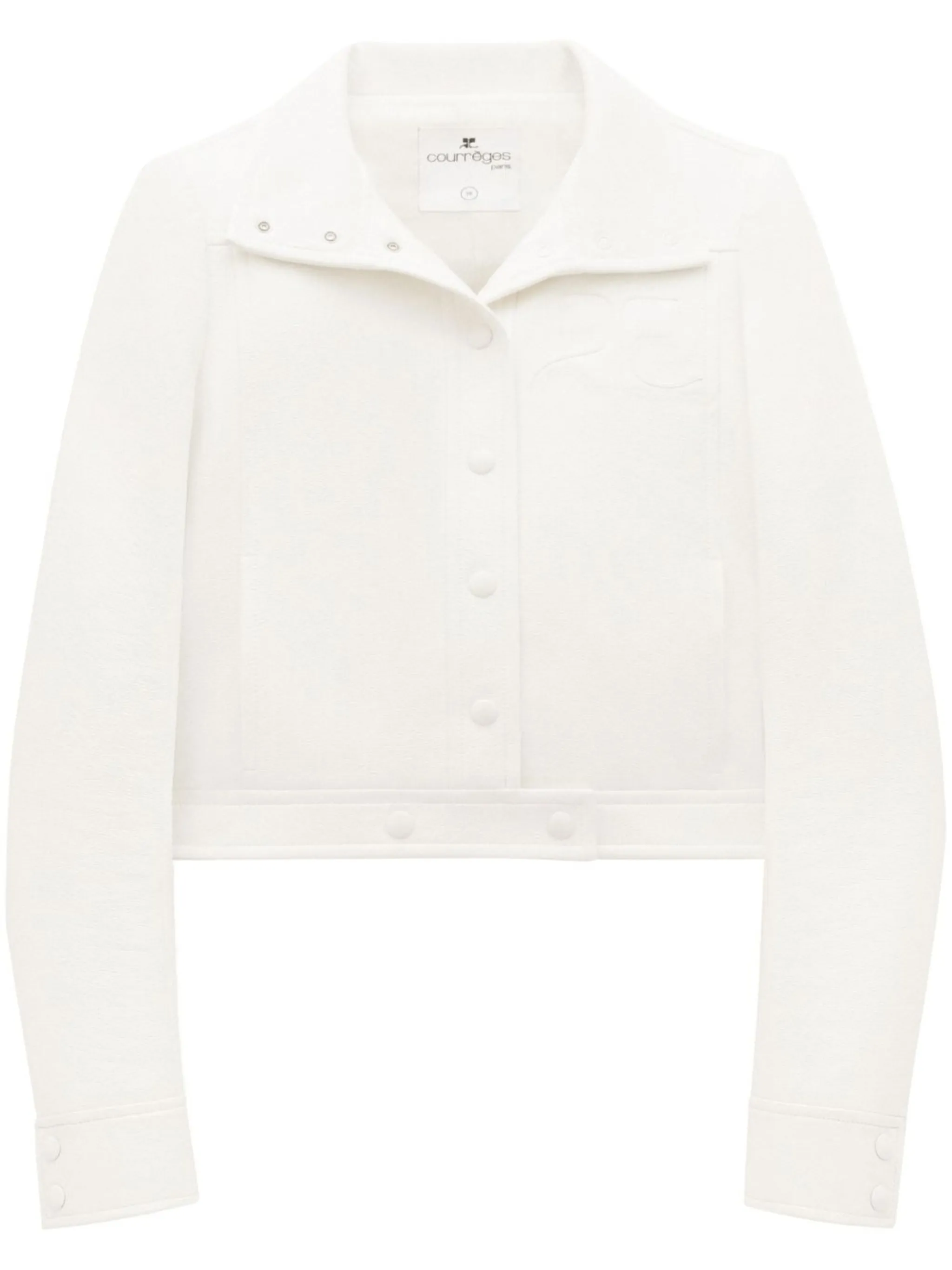 

Куртка-рубашка с нашивкой-логотипом Courrèges, белый