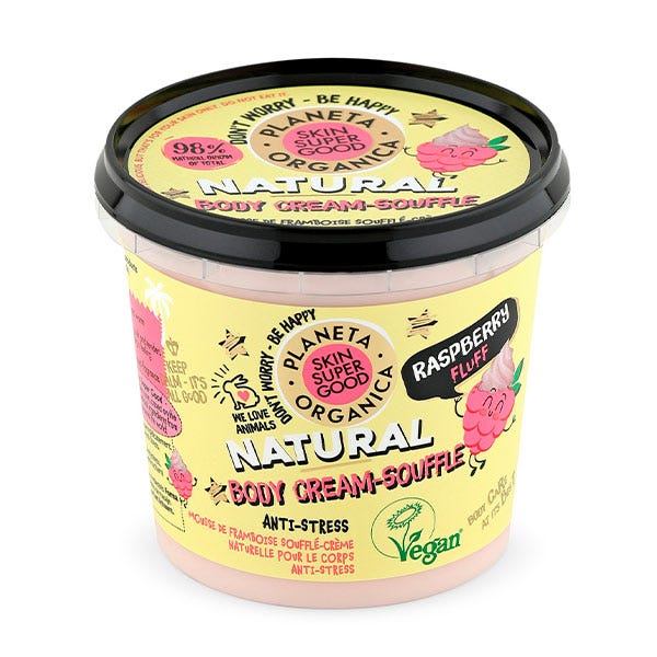 

Увлажняющий крем для тела ORGANIC SHOP Skin Super Good Natural Body Cream-Souffle Raspberry Fluff, 360 мл