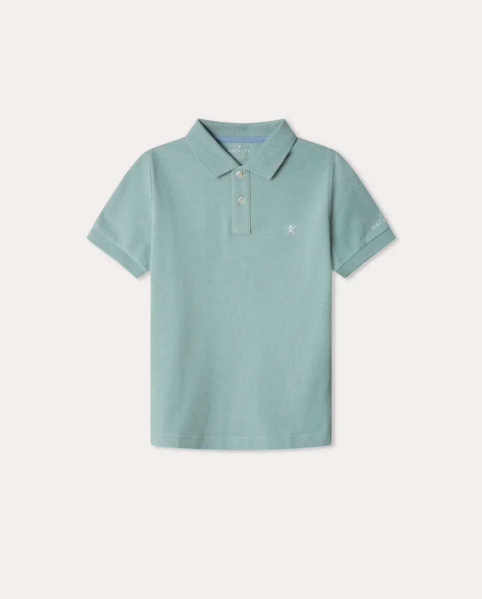 

Детская футболка поло с маленьким логотипом Hackett, светло-зеленый