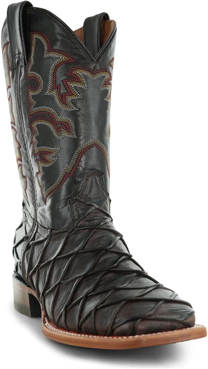 Мужские ковбойские сапоги Soto Boots Pirarucu с квадратным носком H4022, коричневый — фото 2