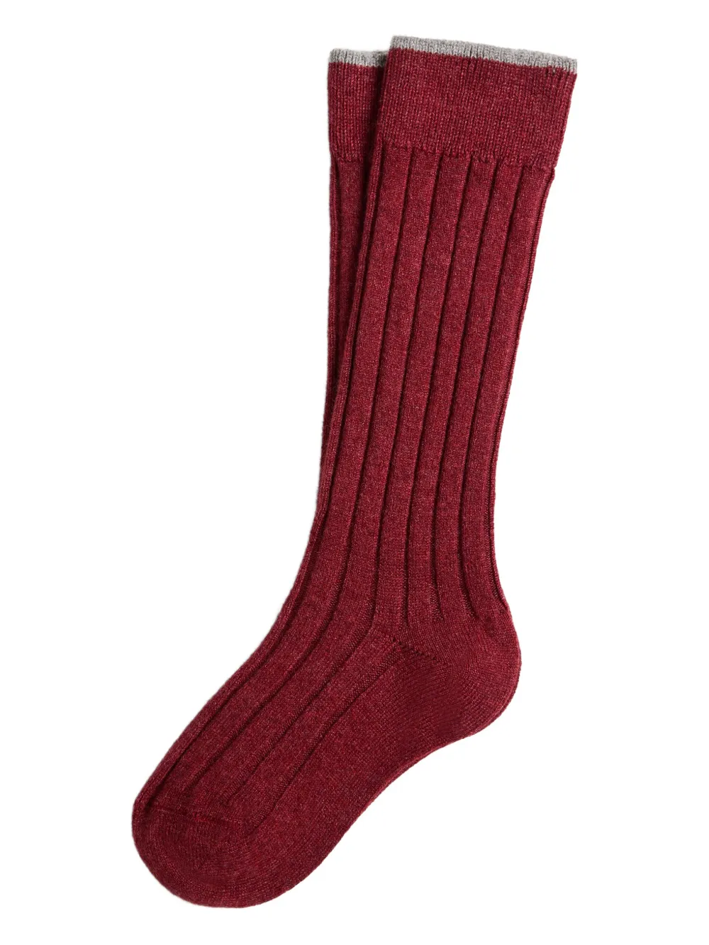 

Носки в рубчик Brunello Cucinelli Kids, красный