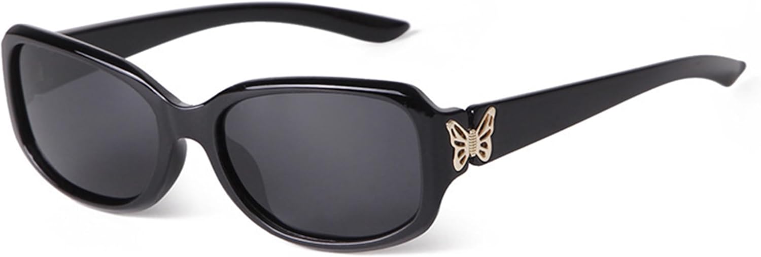 

bullabulling Модные поляризованные солнцезащитные очки овальной формы "бабочка" с обтекаемым дизайном "кошачий глаз", обеспечивающие защиту от УФ-излучения UV400, Black