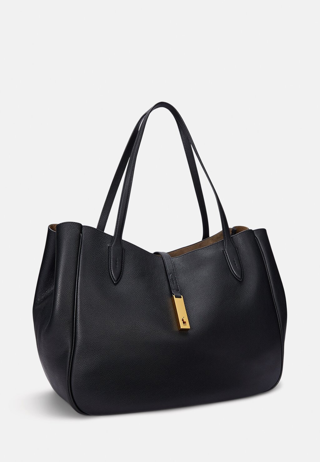 

Сумка для покупок POLO ID LEATHER MEDIUM TOTE Ralph Lauren, черный