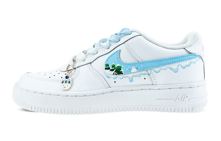 

Кроссовки Nike Air Force 1 Skateboard Shoes Women's Low-Top White Blue, Синий, Кроссовки Nike Air Force 1 Skateboard Shoes Women's Low-Top White Blue