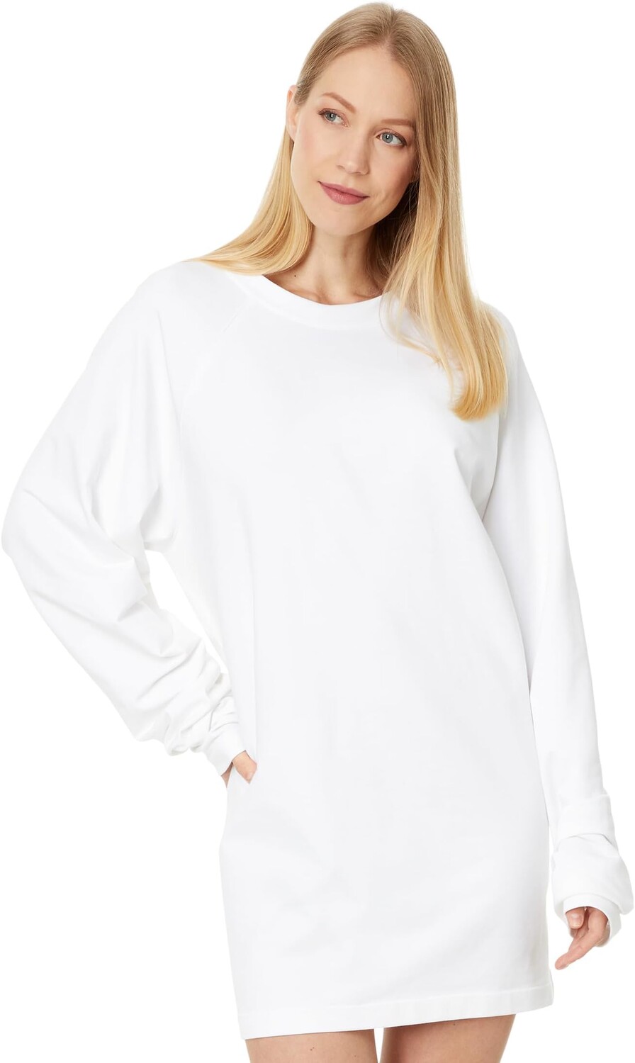 

Платье Norma Kamali Oversized Raglan Sleeve Mini Dress, цвет Snow White