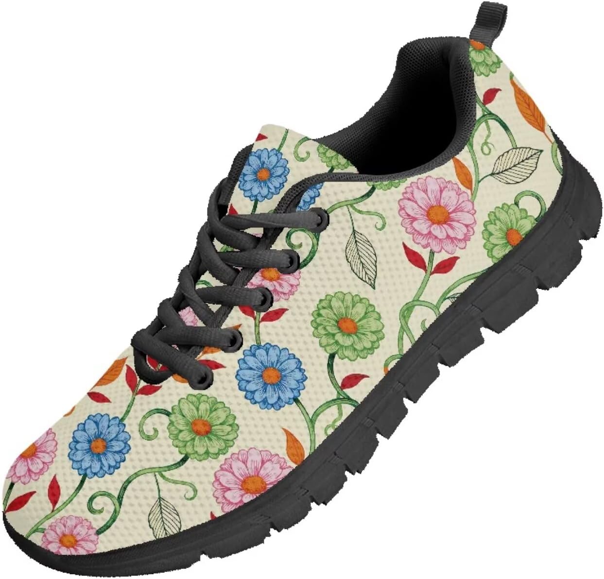 

Мужские кроссовки Funnydude Funny Print для бега, весенние, легкие, дышащие, удобные, Cartoon Floral