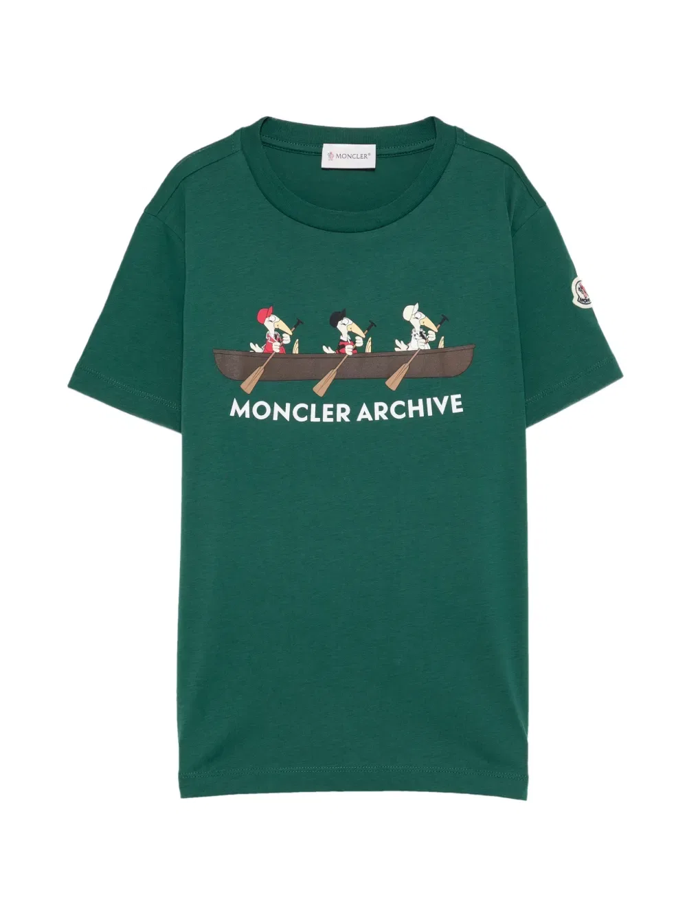 Футболка с графическим принтом Moncler Enfant, зеленый