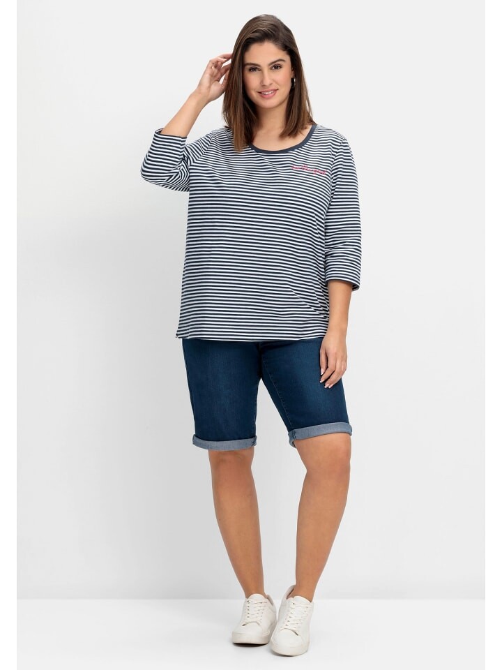 

Джинсовые шорты sheego, цвет blue denim+dark blue denim