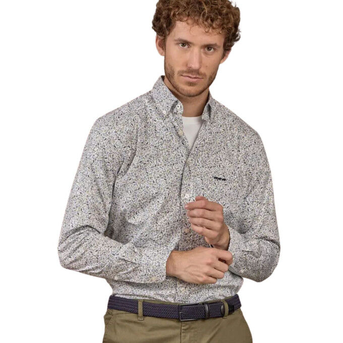 

Мужская рубашка с длинными рукавами Mise Au Green Erving - White