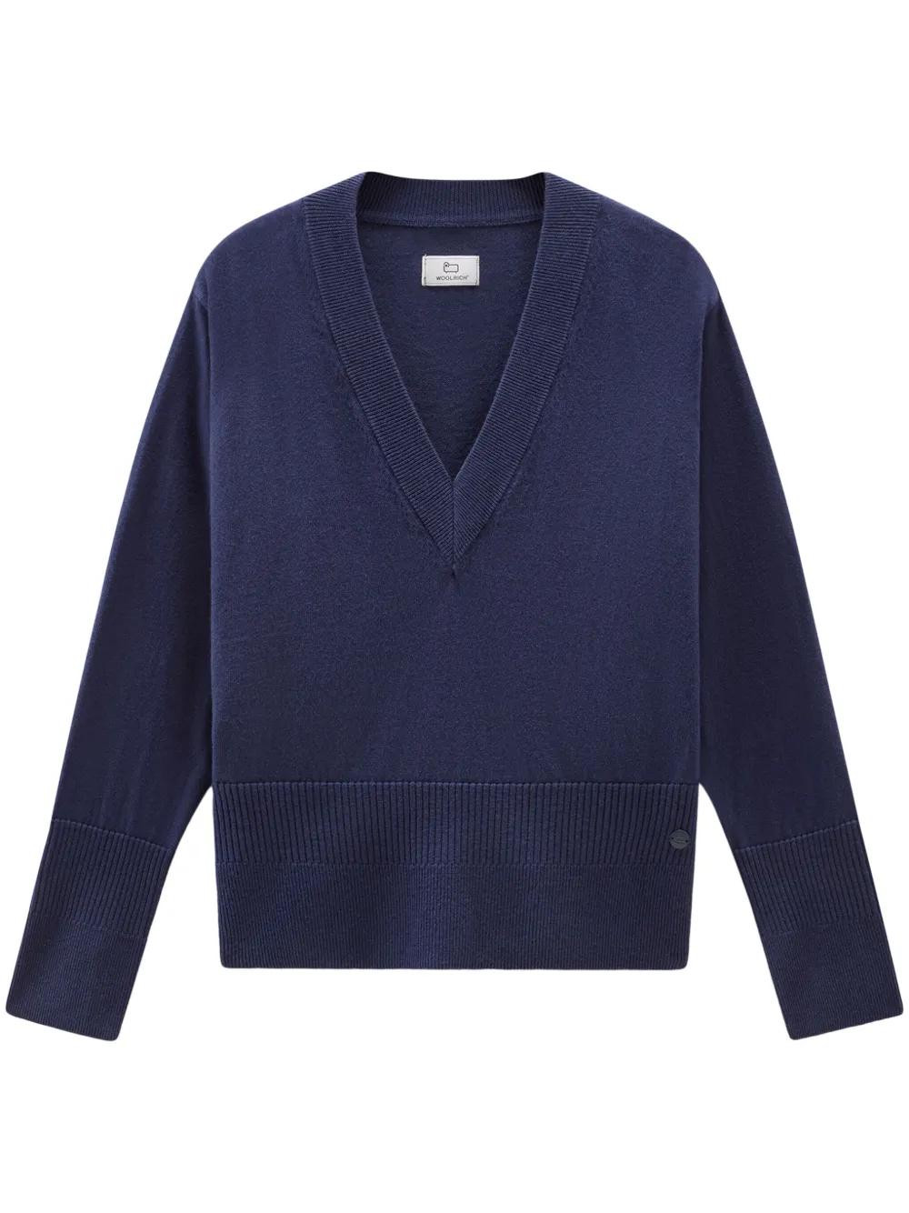 

Джемпер с V-образным вырезом WOOLRICH, синий