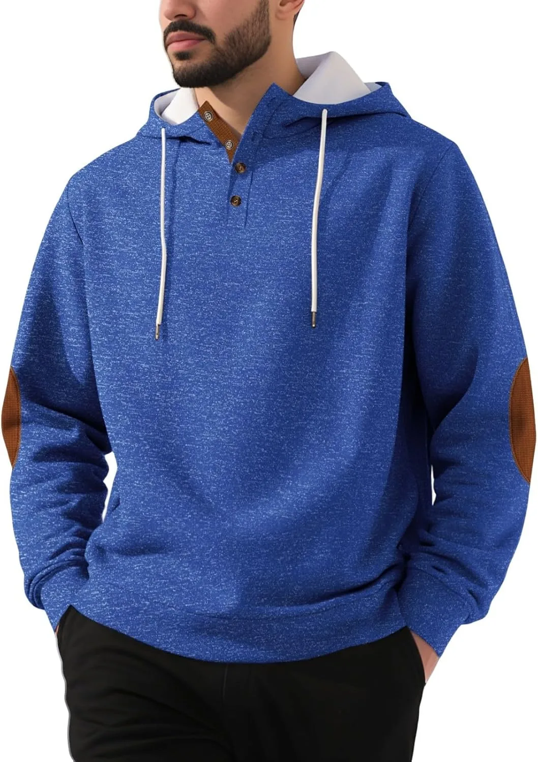 

Мужской худи классический plain с 1/4 молнией