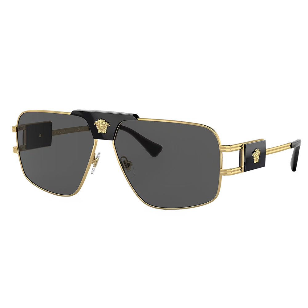 

Versace VE 2251 100287 63 мм унисекс квадратные солнцезащитные очки, золотой/черный