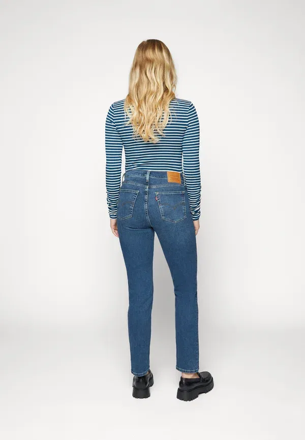 Джинсы скинни Levi's 721 High Rise Skinny Fit, синие — фото 3