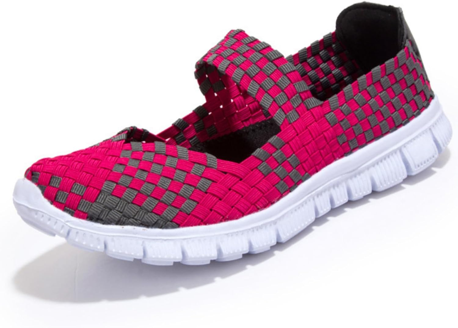 

Женские плетеные прогулочные туфли, удобные повседневные нескользящие кроссовки Mary Jane, балетки для медсестер, лоферы без шнурков, легкие дышащие кроссовки, удобные балетки на каждый день Generic, розовый