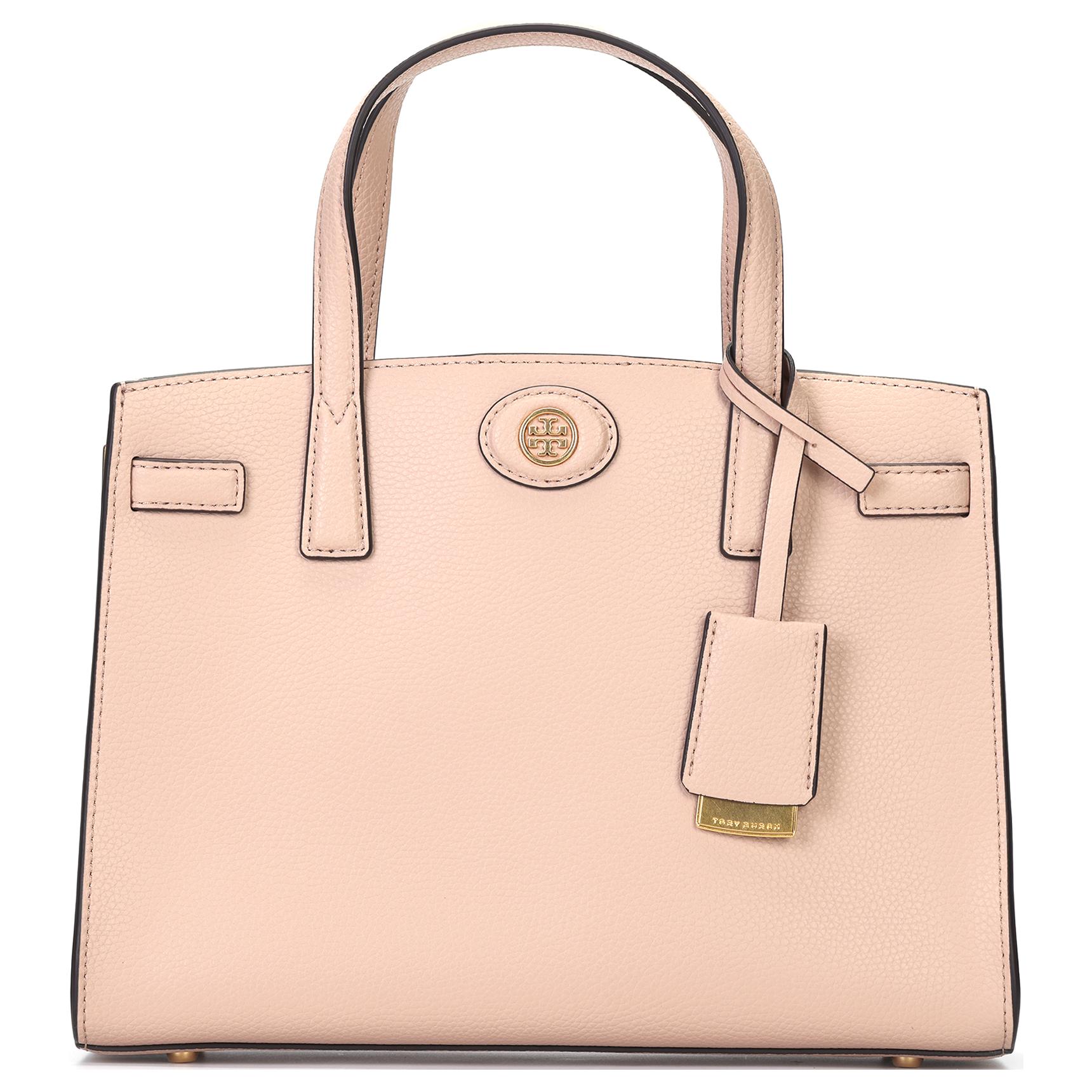 

TORY BURCH Сумка Robinson Litchi Grain Leather, сумка через плечо, маленькая женская, розовая