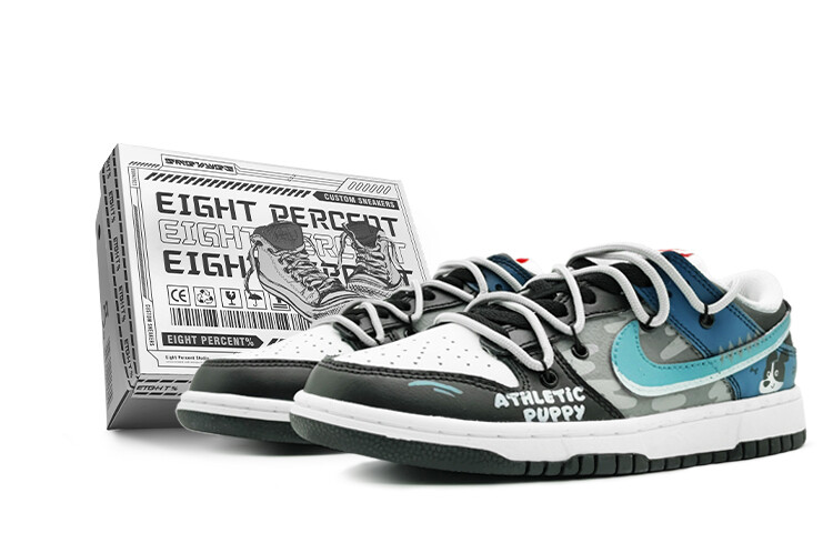 

Кроссовки Nike Dunk Skateboarding Shoes Unisex Low-top Grey/cyan/blue, синий