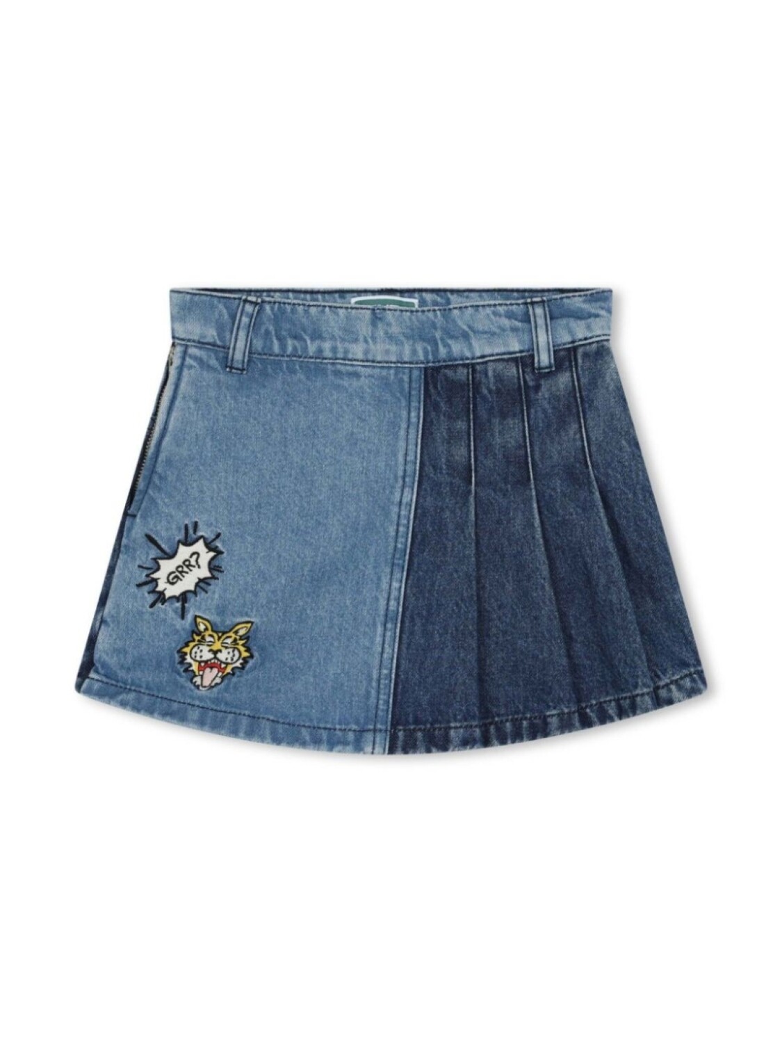 

Kenzo Kids джинсовая юбка-шорты с вышивкой Tiger, синий