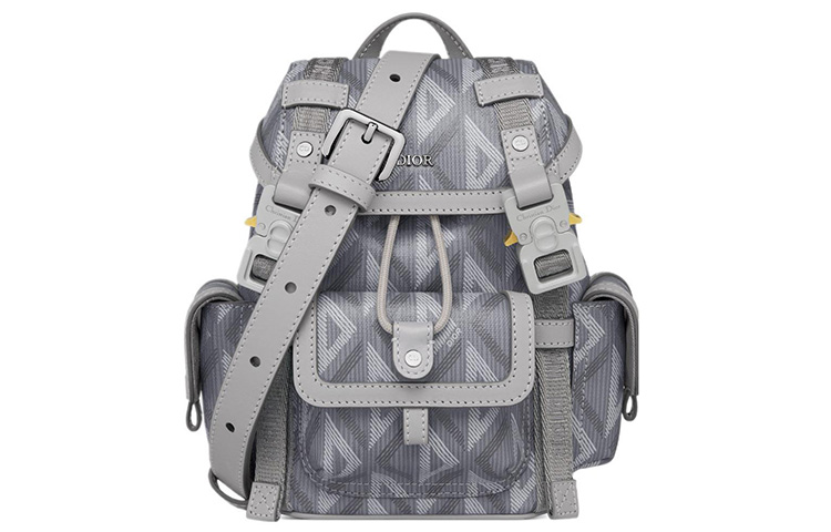 

DIOR Hit The Road Кожаная с канвой сумка через плечо, кроссбоди мини Gray