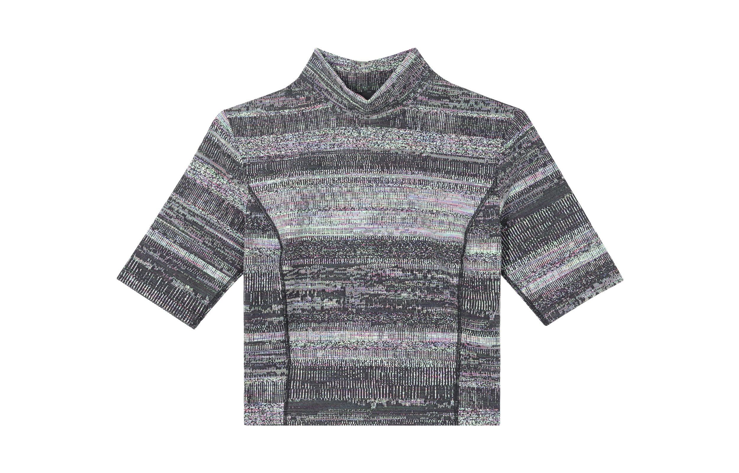 

Футболка женская жаккардовая серая Lululemon, Jacquard Gray Line