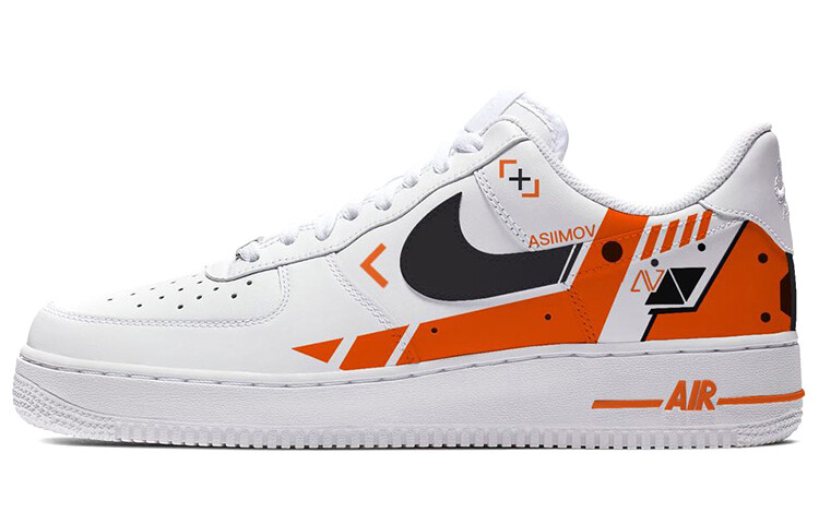 

Кроссовки Nike Air Force 1 Skateboard Shoes Men Low-Top White Orange