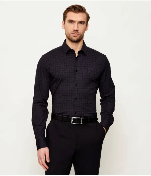 Рубашка H-HANK-SK--C1-261 slim fit Boss, темно-синий