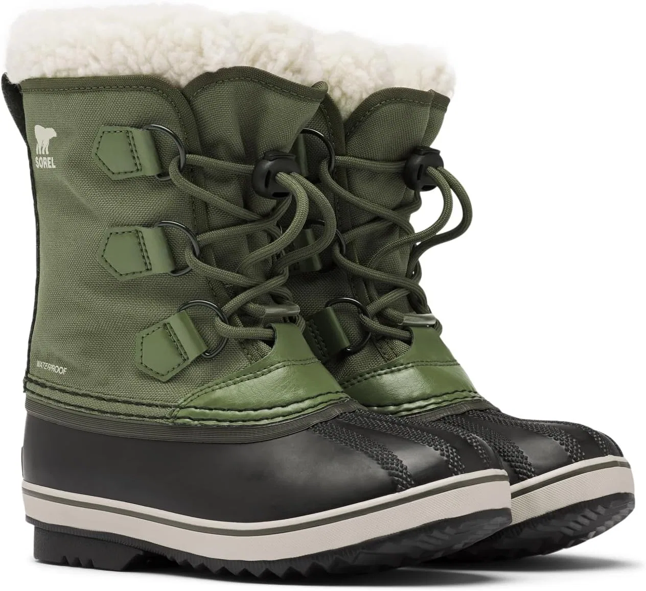 Нейлоновые зимние ботинки Sorel Yoot Pac для девочек, Hiker Green Youth Collection 2024