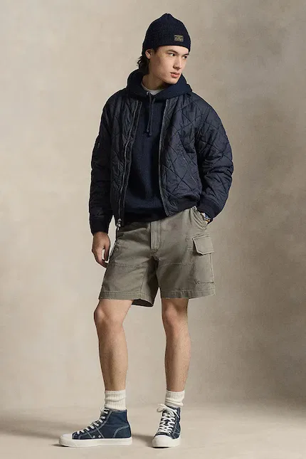 Шорты карго хлопковые Polo Ralph Lauren, серый — фото 3