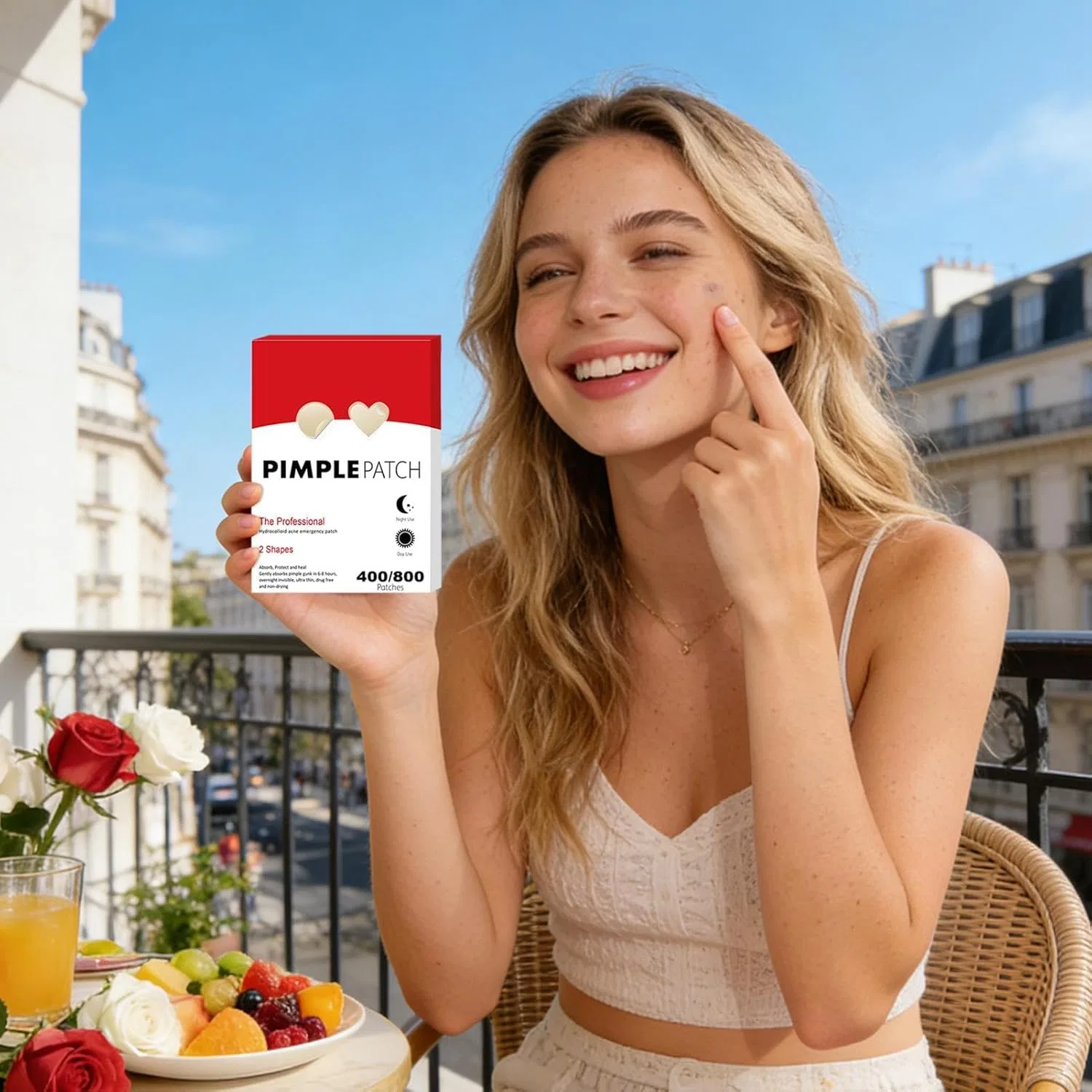 Гидроколлоидные патчи от прыщей, невидимые, 14.6x10.6x1.2 дюймов Generisch — фото 3