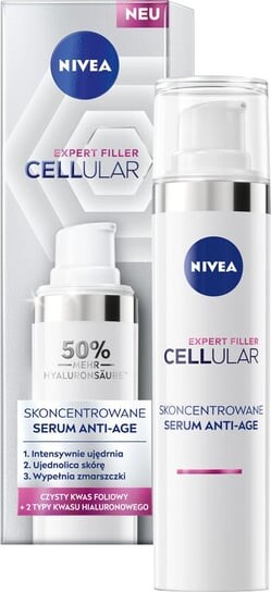 

КОНЦЕНТРИРОВАННАЯ АНТИВОЗРАСТНАЯ СЫВОРОТКА, 40 мл NIVEA CELLULAR EXPERT FILLER