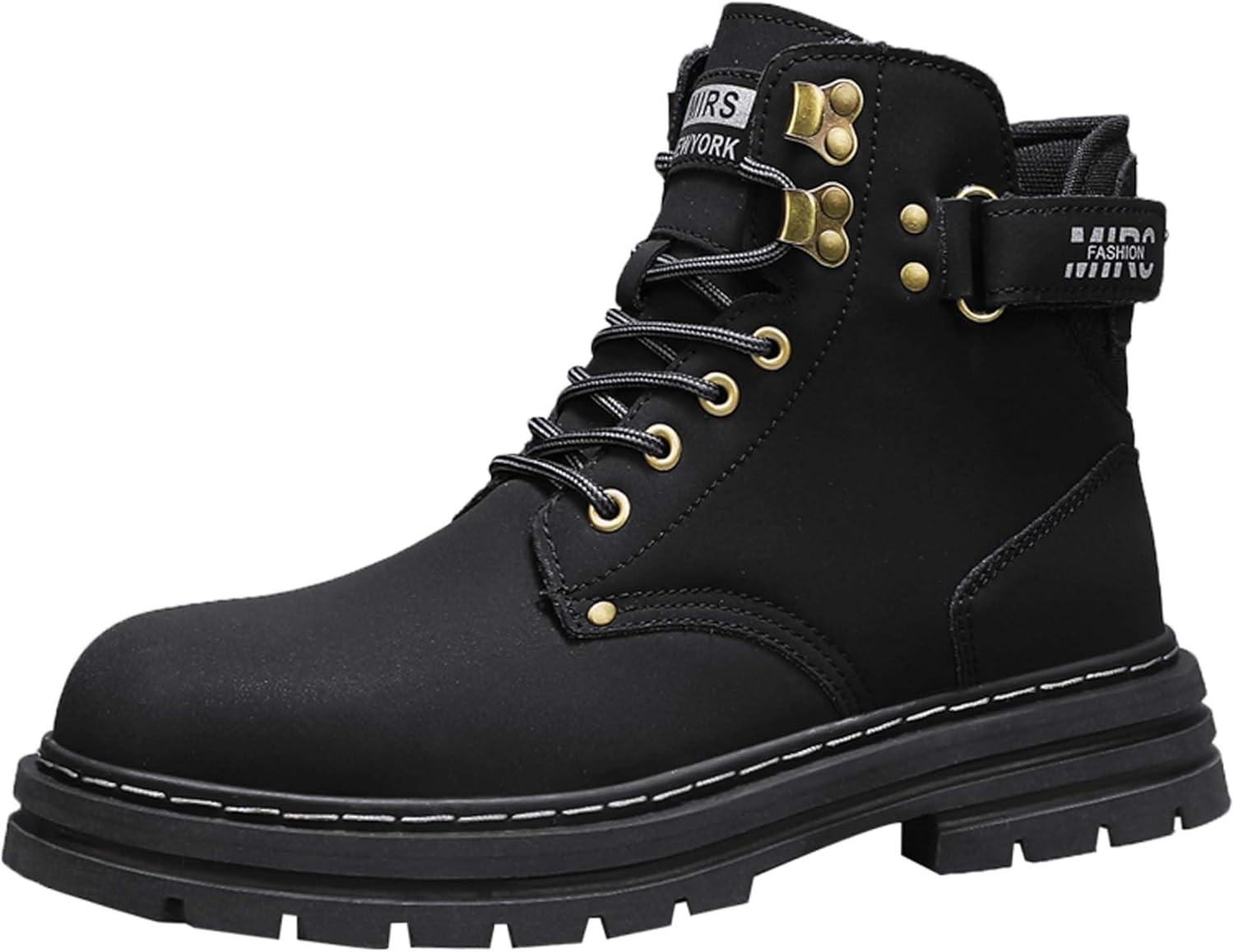 

Мужские тактические ботинки средней высоты на щиколотку, прочные, противоскользящие, оксфорд, для мотоцикла и городских поездок, черные Wurmiuhd