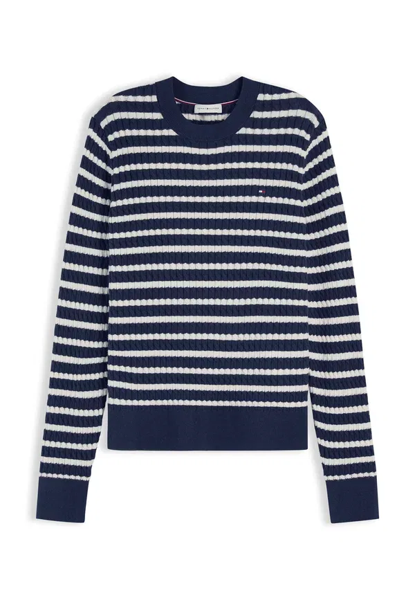 Свитер Tommy Hilfiger, breton stripe dark navy/ivory petal, темно-синий/слоновая кость — фото 4